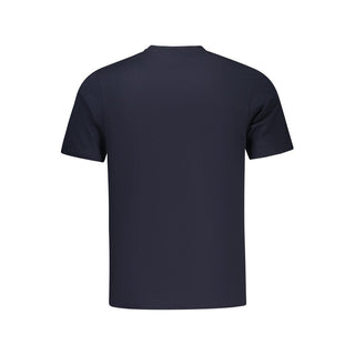 Blaues Baumwoll-Herren-T-Shirt