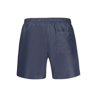 Bóxer de baño de poliéster azul para hombre