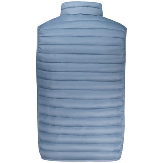 Blaue ärmellose Polyesterjacke