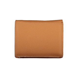 Brown Polyurethane Women's Wallet