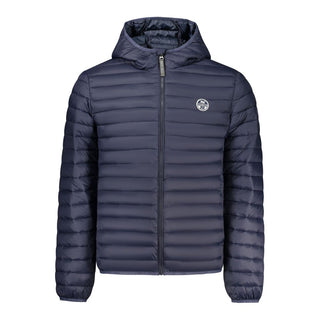 Blaue Polyamid-Herrenjacke