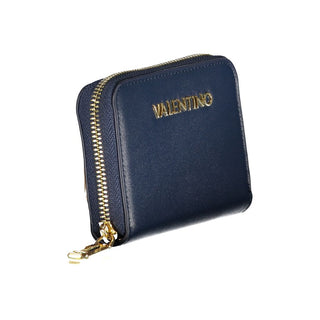 Blue Polyurethane Women's Wallet
