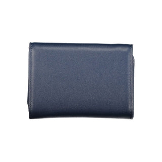 Cartera de mujer azul de poliuretano