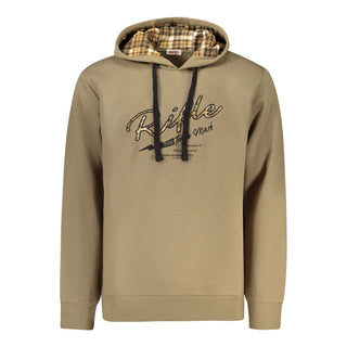 Sudadera con capucha para hombre de algodón marrón