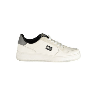 White Polyurethane Men Sneaker