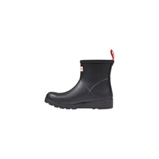 Schwarze Stiefeletten aus recyceltem Polyester