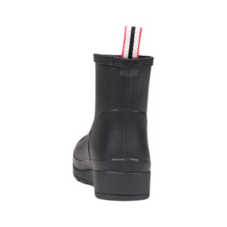 Schwarze Stiefeletten aus recyceltem Polyester