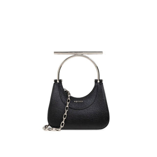 Handtasche aus schwarzem Lammleder