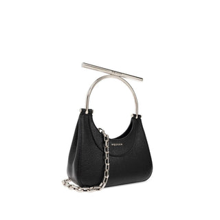 Handtasche aus schwarzem Lammleder