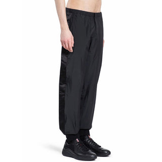 Schwarze Nylon-Jogginghose (Trainingshose)