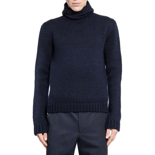Blaues Woll-Sweatshirt