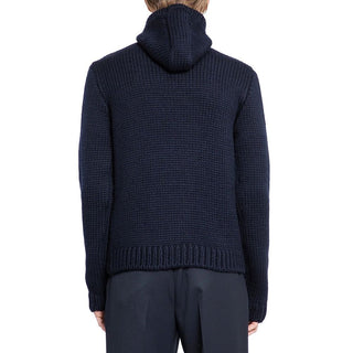 Blaues Woll-Sweatshirt