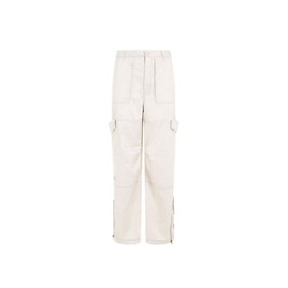 Beige Polyester-Cargohose