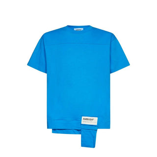 Blaues Baumwoll-T-Shirt