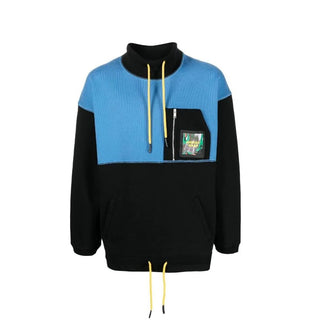 Blaues Baumwoll-Sweatshirt
