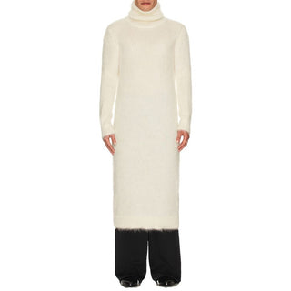 White Mohair Casual Dress