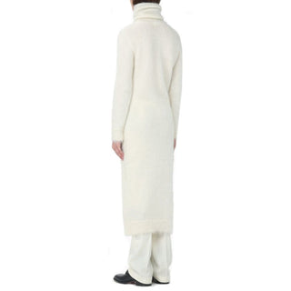 White Mohair Casual Dress