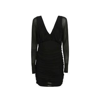 Vestido de cóctel de viscosa negro