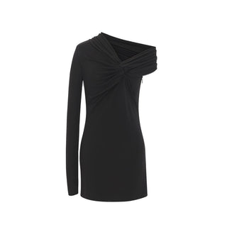 Vestido de cóctel de viscosa negro