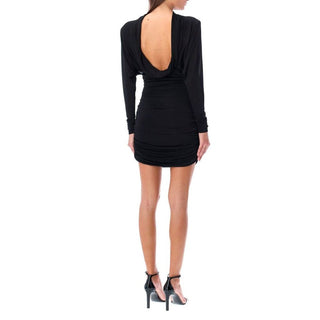 Vestido de cóctel de viscosa negro