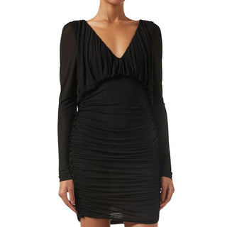 Vestido de cóctel de viscosa negro