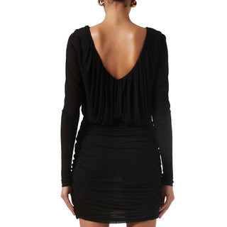 Vestido de cóctel de viscosa negro