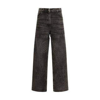 Black Cotton High-Waisted Jean