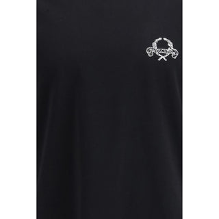 Schwarzes Baumwoll-T-Shirt