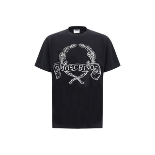 Schwarzes Baumwoll-T-Shirt