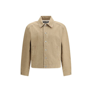 Chaqueta vaquera beige de algodón