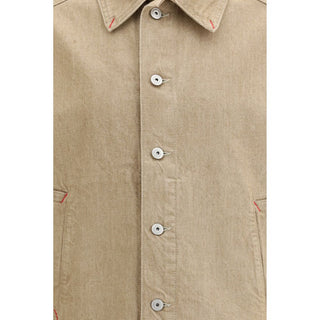 Chaqueta vaquera beige de algodón