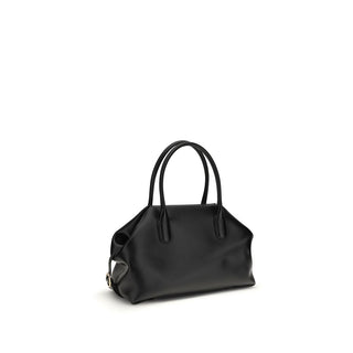 Bolso de hombro de otras fibras negro