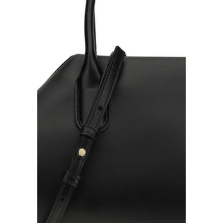 Bolso de hombro de otras fibras negro