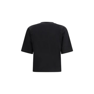 Schwarzes Baumwoll-T-Shirt