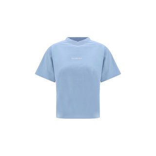 Blaues Baumwoll-T-Shirt