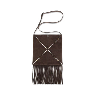 Bolso de hombro de cuero de becerro marrón Bos Taurus  