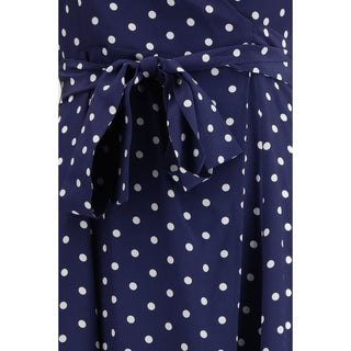 Blaues Seiden-Freizeitkleid