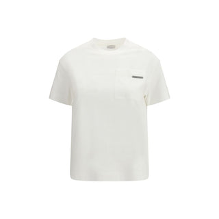 Weißes Baumwoll-T-Shirt