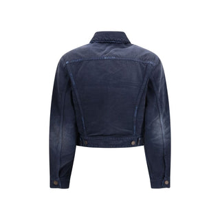 Blaue Jeansjacke aus Baumwolle