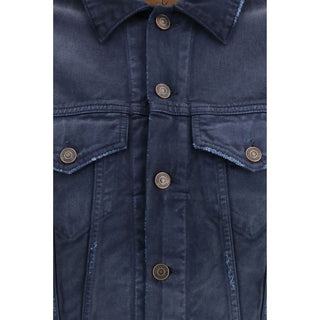 Blaue Jeansjacke aus Baumwolle