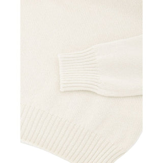 Weißer Rollkragenpullover aus Wolle