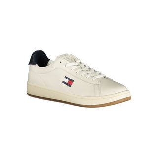 Weiße Polyurethan-Sneaker für Herren