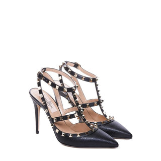 Zapatos de tacón alto de piel de becerro negros