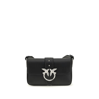 Bolso de hombro Bos Taurus de piel de becerro negra