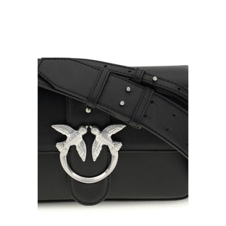 Bolso de hombro Bos Taurus de piel de becerro negra