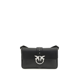Bolso de hombro de cuero negro
