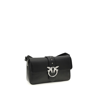 Bolso de hombro de cuero negro