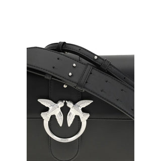 Bolso de hombro de cuero negro