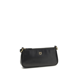 Bolso de hombro Bos Taurus de piel de becerro negra