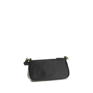 Bolso de hombro Bos Taurus de piel de becerro negra